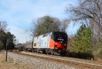 AMTK 161 leads train P080-05 away from the station